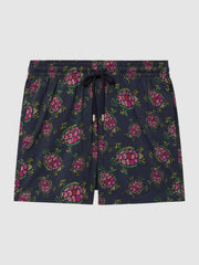Reiss Swimwear | Moorise Vilebrequin Turtle Print Swim Shorts Black/red - Men
