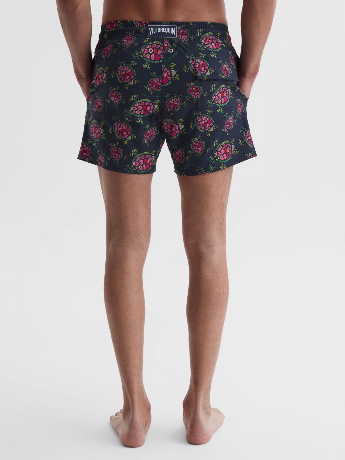 Reiss Swimwear | Moorise Vilebrequin Turtle Print Swim Shorts Black/red - Men