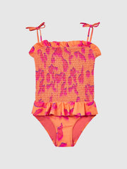 Reiss Swimwear | Nelli Floral Swimsuit Orange Print - Children