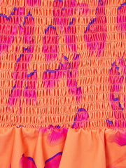 Reiss Swimwear | Nelli Floral Swimsuit Orange Print - Children