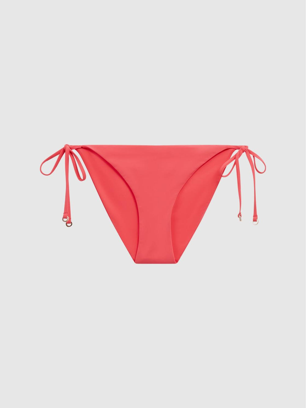 Reiss Swimwear | Ripley Tie Side Bikini Bottom Bright Coral - Women