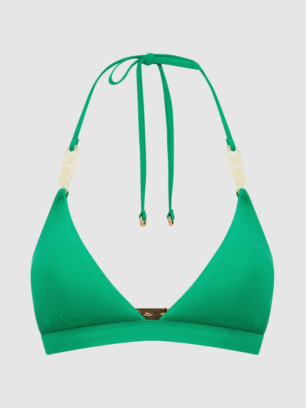 Reiss Swimwear | Ripley Triangle Bikini Top Bright Coral - Women