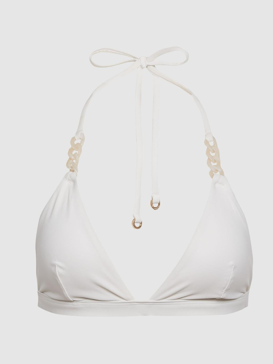 Reiss Swimwear | Ripley Triangle Bikini Top Bright Coral - Women