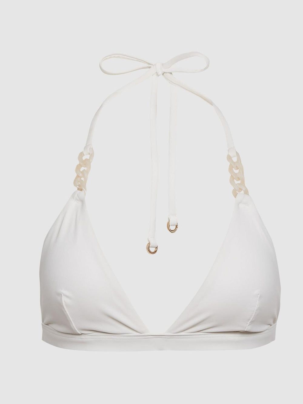 Reiss Swimwear | Ripley Triangle Bikini Top Bright Coral - Women