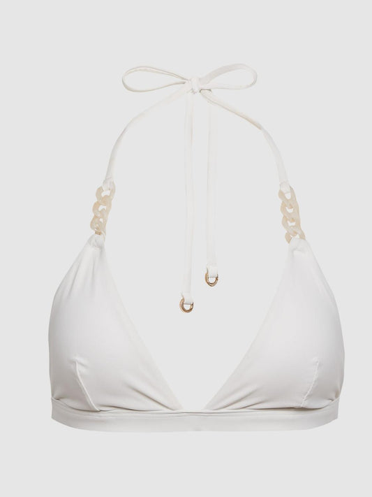 Reiss Swimwear | Ripley Triangle Bikini Top Bright Coral - Women