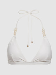 Reiss Swimwear | Ripley Triangle Bikini Top Bright Coral - Women