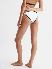 Reiss Swimwear | Rutha Self Tie Bikini Bottoms White/navy - Women