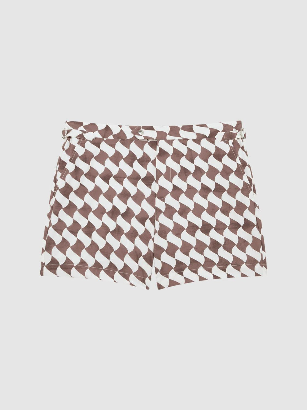 Reiss Swimwear | Santorini Abstract Print Swim Shorts Rust/ecru - Men