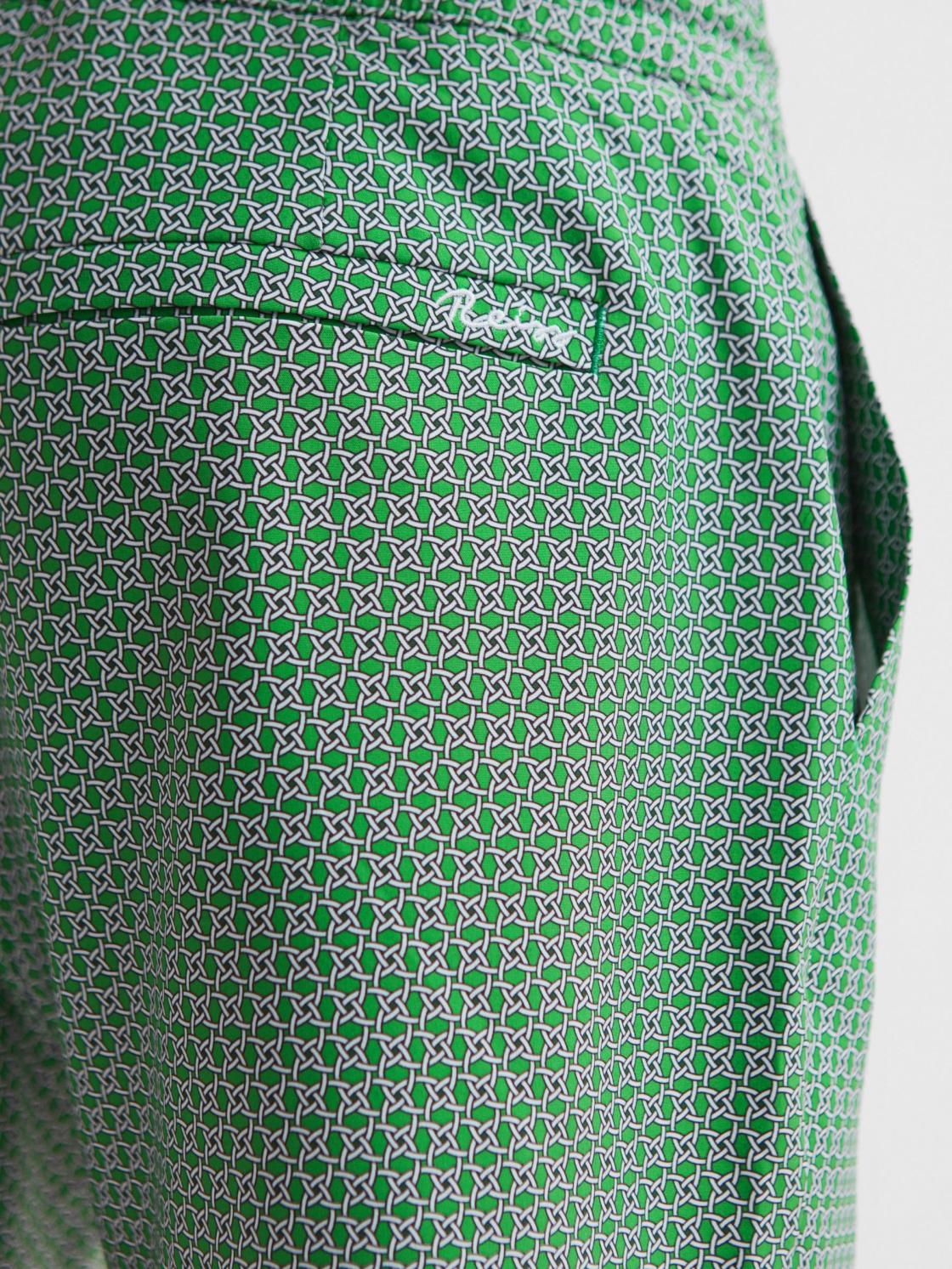 Reiss Swimwear | Shape Printed Drawstring Swim Shorts Airforce Blue/white - Men