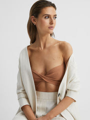 Reiss Swimwear | Sierra Ribbed Bandeau Top Blue - Women