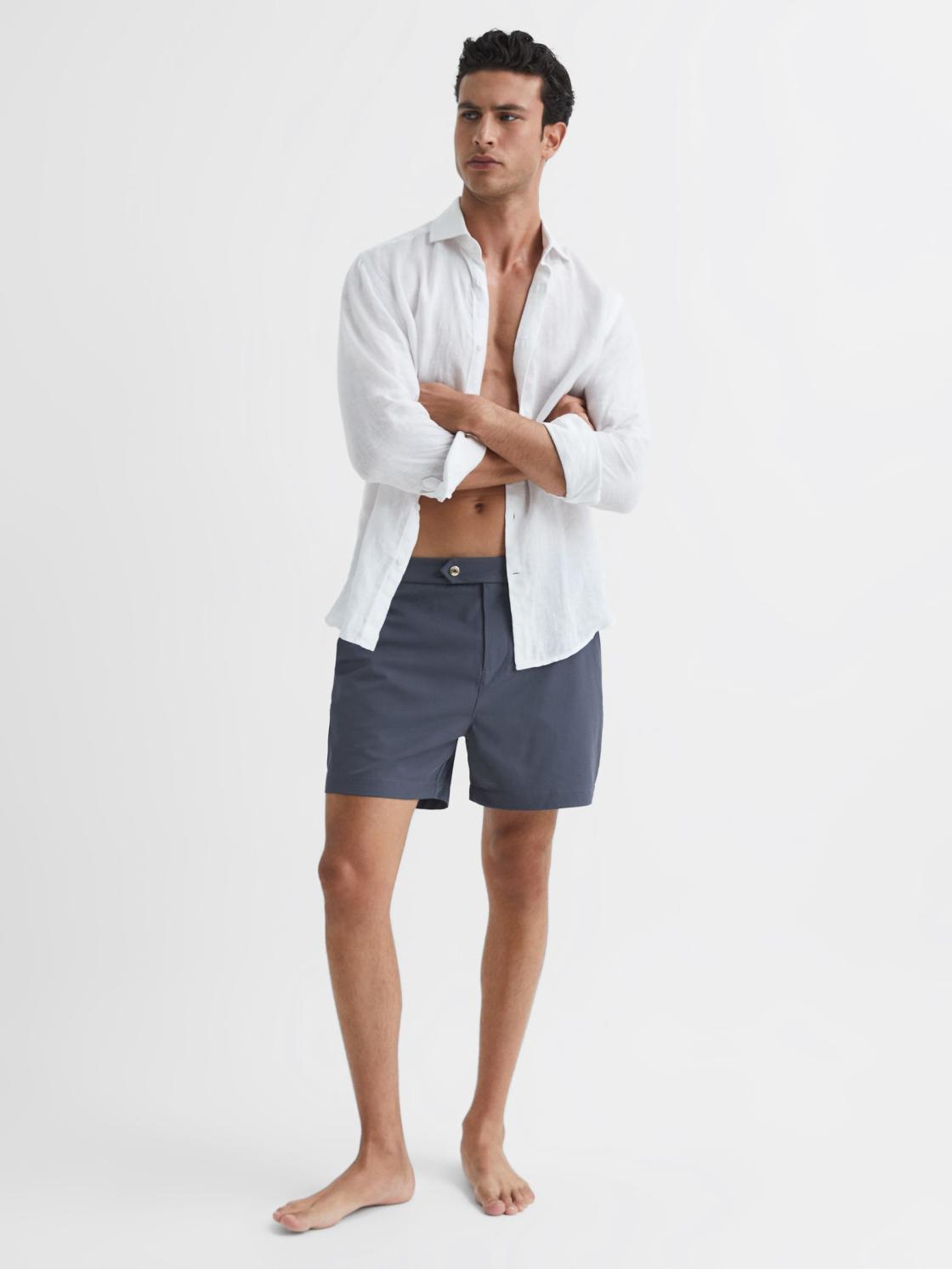 Reiss Swimwear | Sun Side Adjuster Swim Shorts Airforce Blue - Men