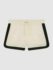 Reiss Swimwear | Surf Drawstring Contrast Swim Shorts White/bottle Green - Men