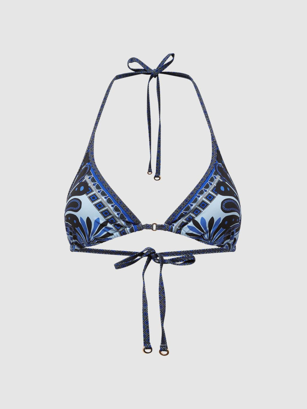 Reiss Swimwear | Tina Printed Bikini Top Blue Print - Women