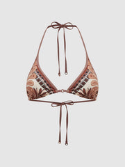 Reiss Swimwear | Tina Printed Bikini Top Tan - Women
