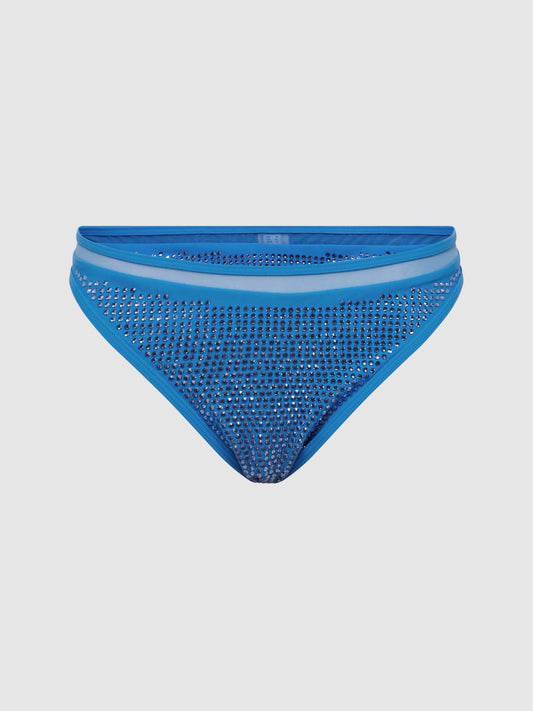 Reiss Swimwear | Tyra Embellished Bikini Bottoms Blue - Women