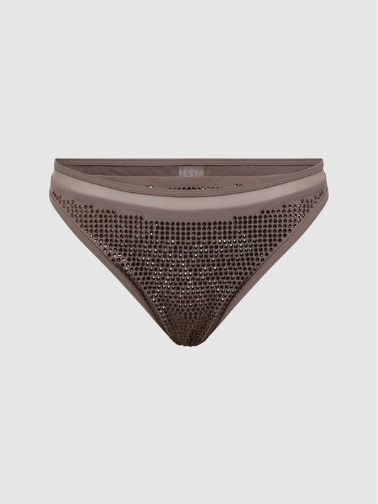 Reiss Swimwear | Tyra Embellished Bikini Bottoms Mink - Women