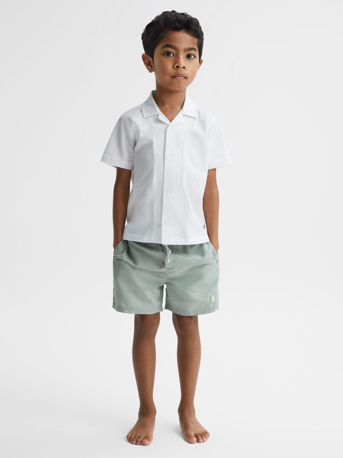 Reiss Swimwear | Wave Plain Drawstring Swim Shorts Bright Blue - Children