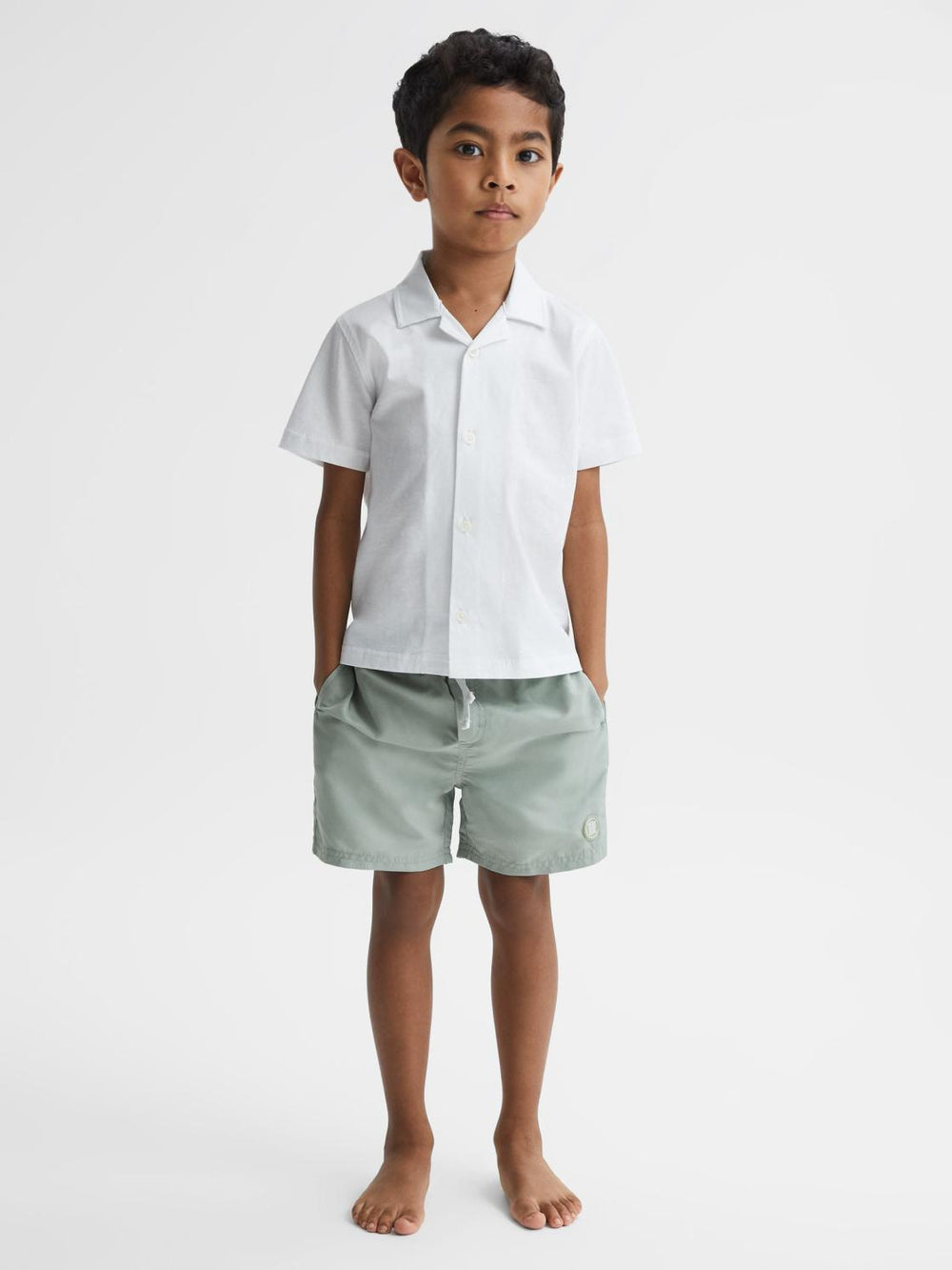 Reiss Swimwear | Wave Plain Drawstring Swim Shorts Bright Blue - Children