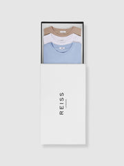 Reiss T-Shirts | Bless 3 Pack Crew Neck T-Shirts Neutral - Men