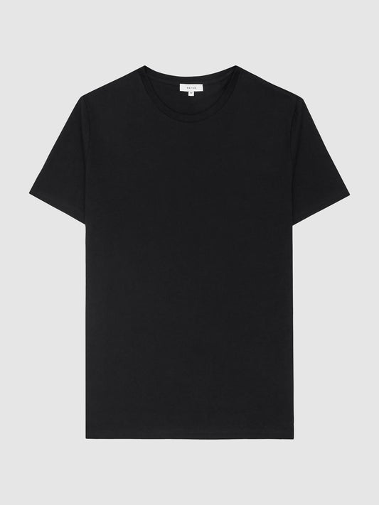 Reiss T-Shirts | Bless Crew Neck T-Shirt Black - Men