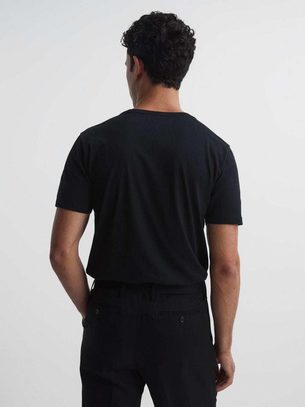 Reiss T-Shirts | Bless Crew Neck T-Shirt Black - Men