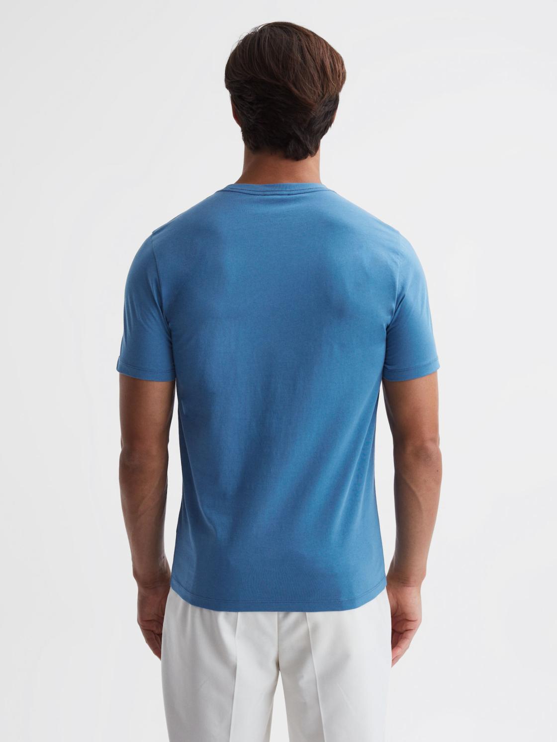 Reiss T-Shirts | Bless Crew Neck T-Shirt Marine Blue - Men