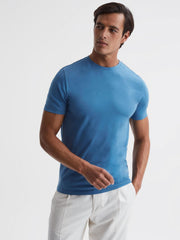 Reiss T-Shirts | Bless Crew Neck T-Shirt Marine Blue - Men