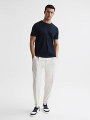 Reiss T-Shirts | Bless Crew Neck T-Shirt Navy - Men