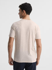 Reiss T-Shirts | Bless Crew Neck T-Shirt Oatmeal Melange - Men