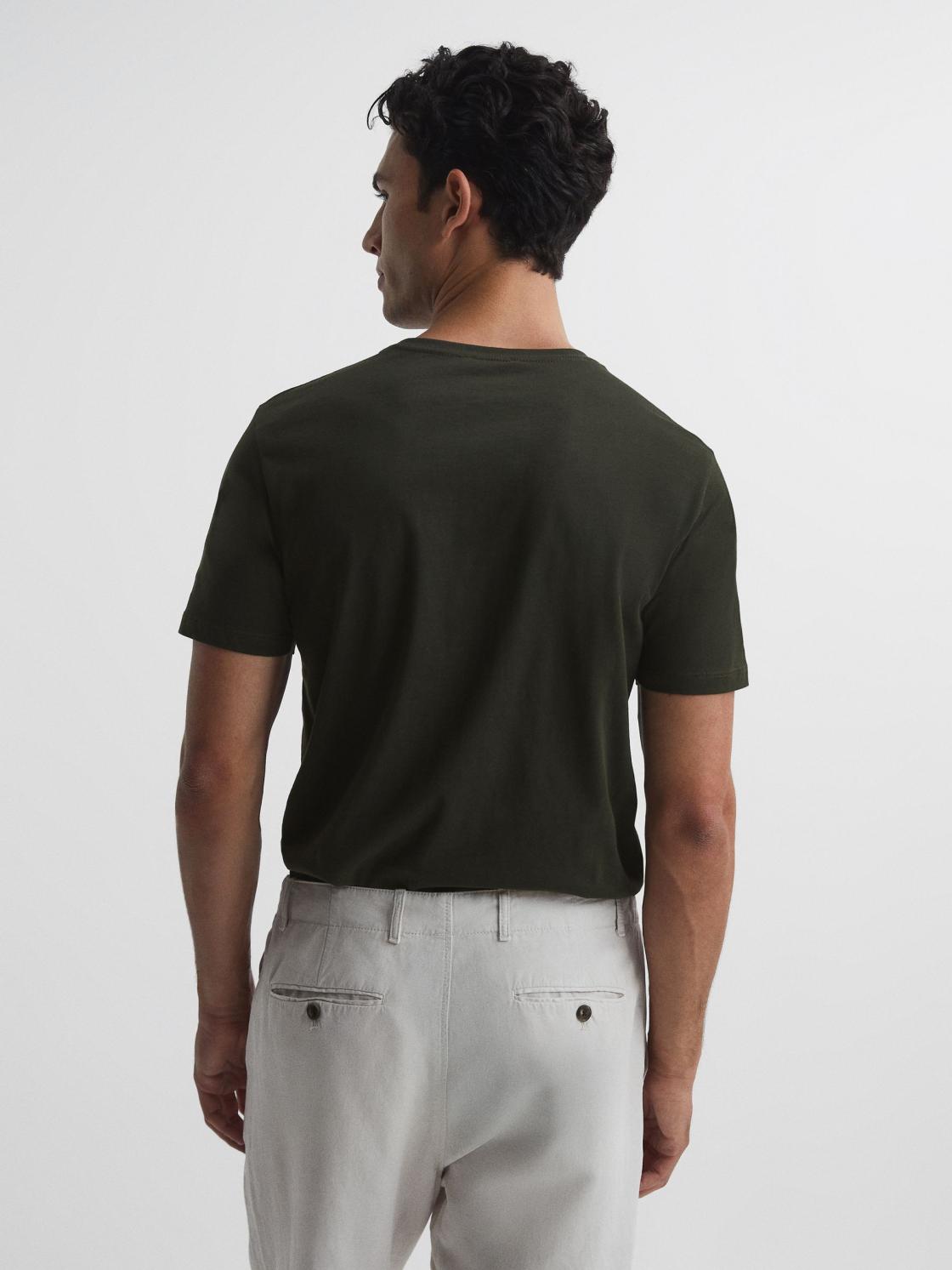 Reiss T-Shirts | Bless Crew Neck T-Shirt Oxidised Green - Men