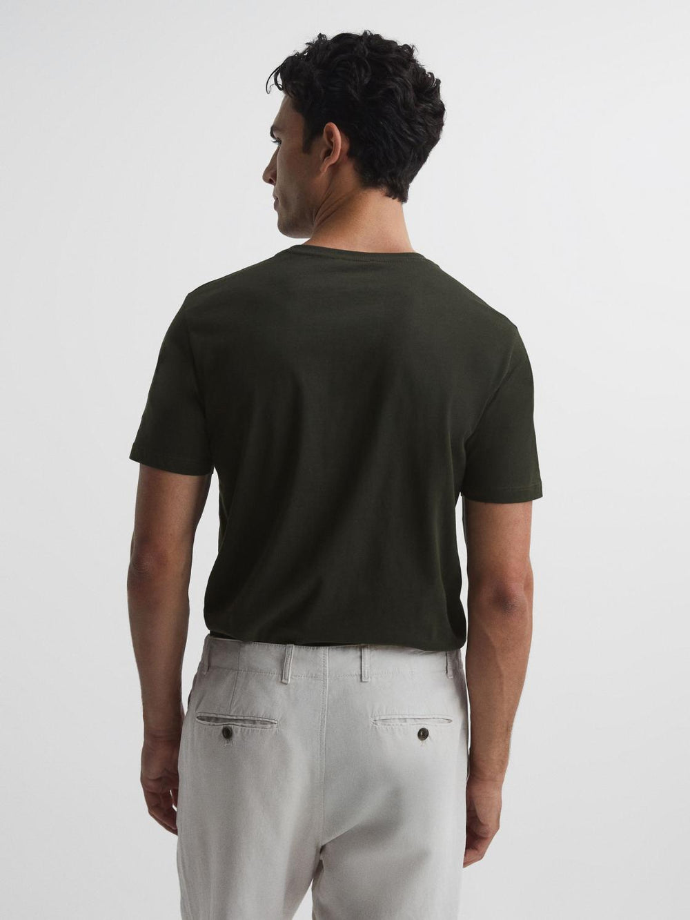 Reiss T-Shirts | Bless Crew Neck T-Shirt Oxidised Green - Men