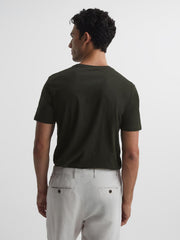 Reiss T-Shirts | Bless Crew Neck T-Shirt Oxidised Green - Men