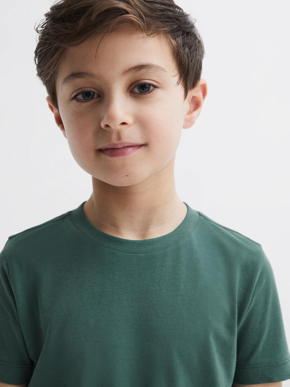Reiss T-Shirts | Bless Crew Neck T-Shirt Pine Green - Children