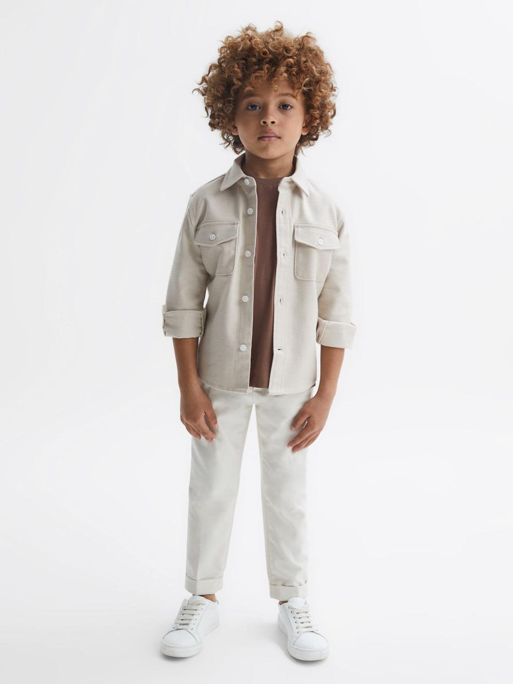 Reiss T-Shirts | Bless Crew Neck T-Shirt Tobacco - Children