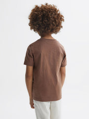 Reiss T-Shirts | Bless Crew Neck T-Shirt Tobacco - Children