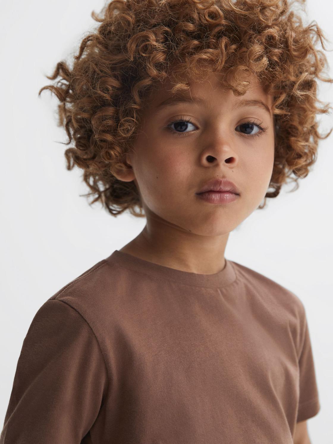 Reiss T-Shirts | Bless Crew Neck T-Shirt Tobacco - Children