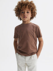 Reiss T-Shirts | Bless Crew Neck T-Shirt Tobacco - Children