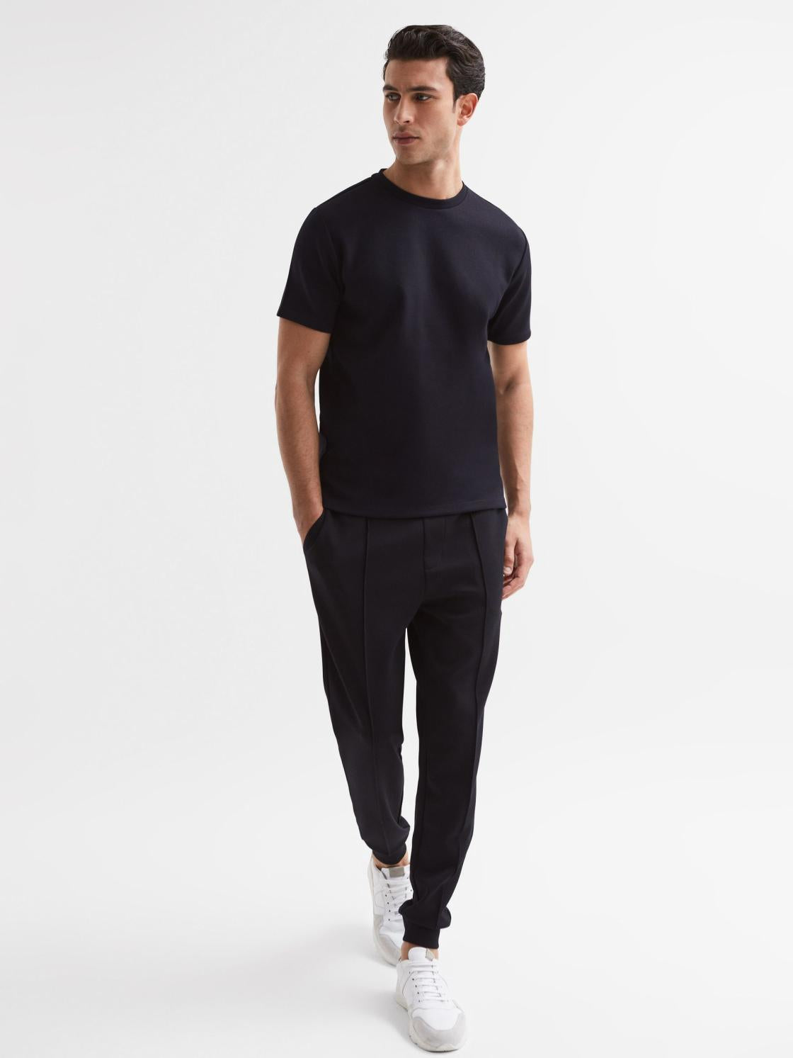 Reiss T-Shirts | Bradley Regular Fit Crew Neck T-Shirt Airforce Blue - Men