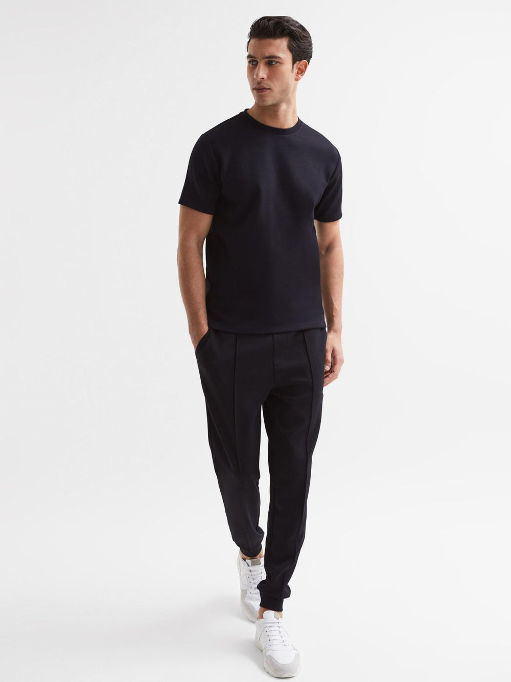 Reiss T-Shirts | Bradley Regular Fit Crew Neck T-Shirt Airforce Blue - Men