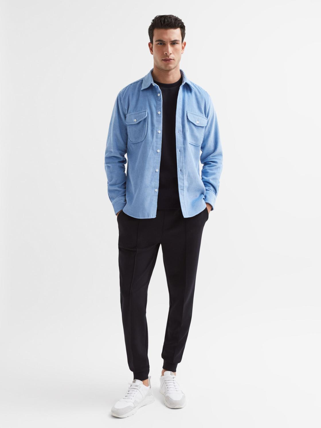 Reiss T-Shirts | Bradley Regular Fit Crew Neck T-Shirt Airforce Blue - Men