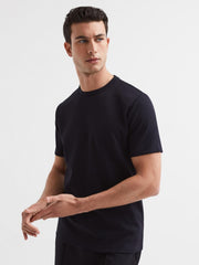 Reiss T-Shirts | Bradley Regular Fit Crew Neck T-Shirt Airforce Blue - Men