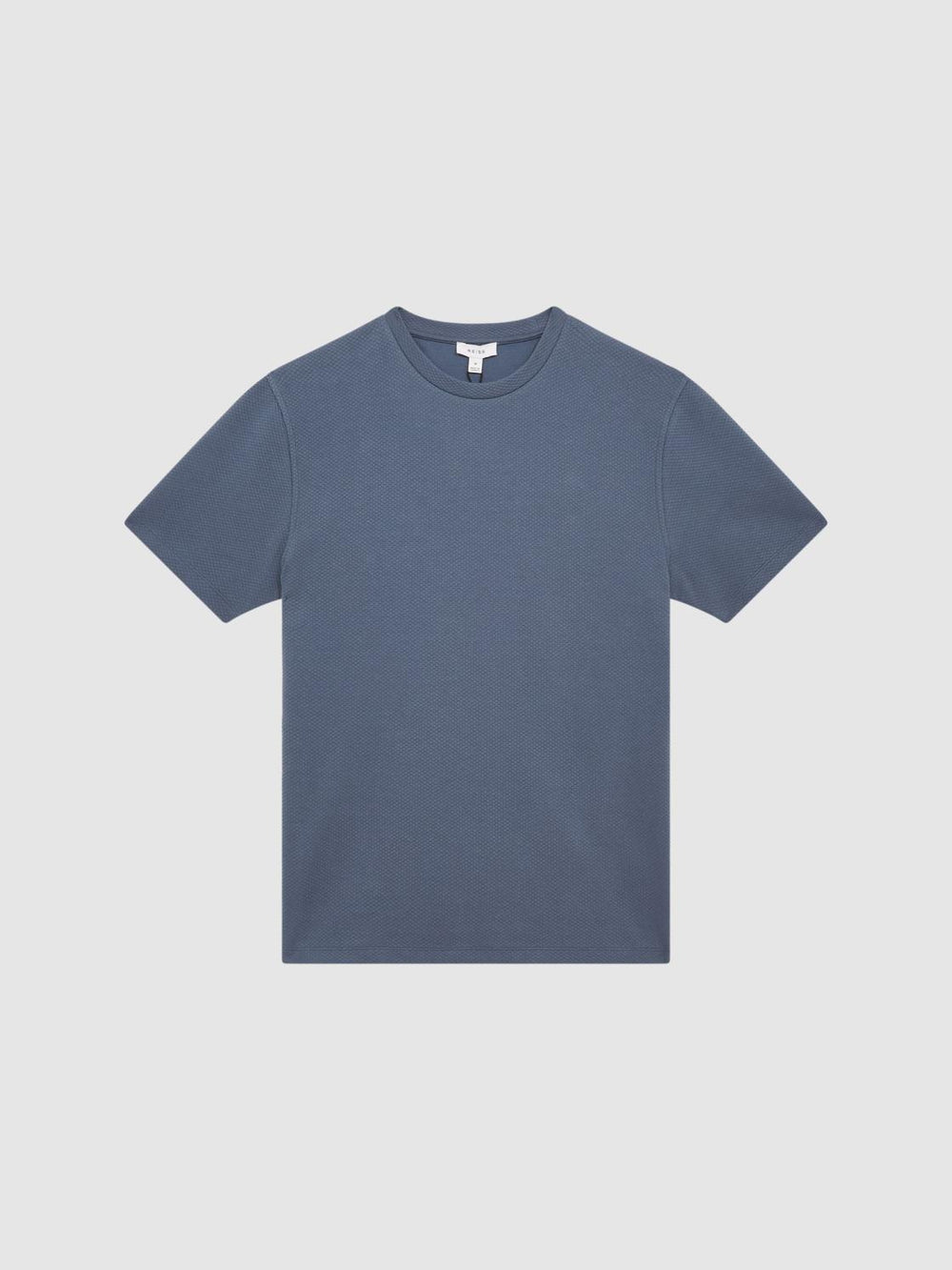 Reiss T-Shirts | Cooper Honeycomb Short Sleeve T-Shirt Airforce Blue - Men