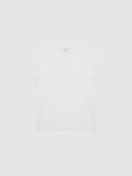 Reiss T-Shirts | Cooper Honeycomb Short Sleeve T-Shirt Airforce Blue - Men