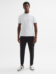 Reiss T-Shirts | Cooper Honeycomb Short Sleeve T-Shirt Airforce Blue - Men