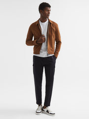 Reiss T-Shirts | Cooper Honeycomb Short Sleeve T-Shirt Airforce Blue - Men