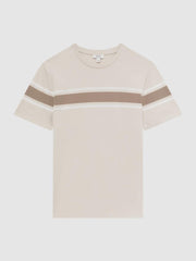 Reiss T-Shirts | Hearts Slim Fit Mercerised Cotton Crew Neck T-Shirt Blue Multi - Men