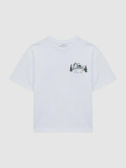 Reiss T-Shirts | Ivan Cotton Crew Neck Motif T-Shirt Ecru - Children