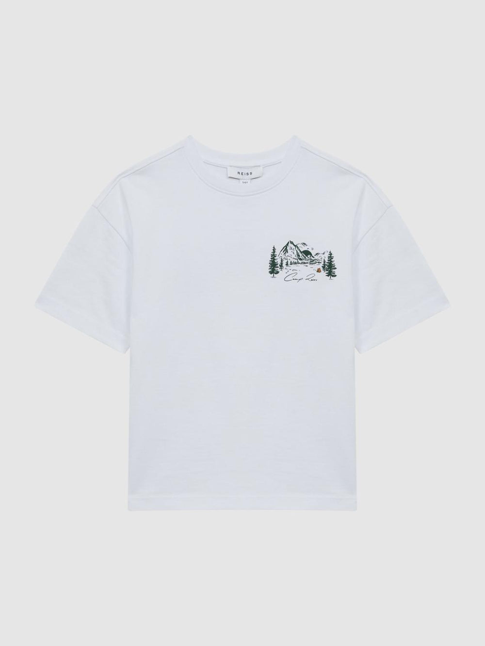 Reiss T-Shirts | Ivan Cotton Crew Neck Motif T-Shirt Ecru - Children