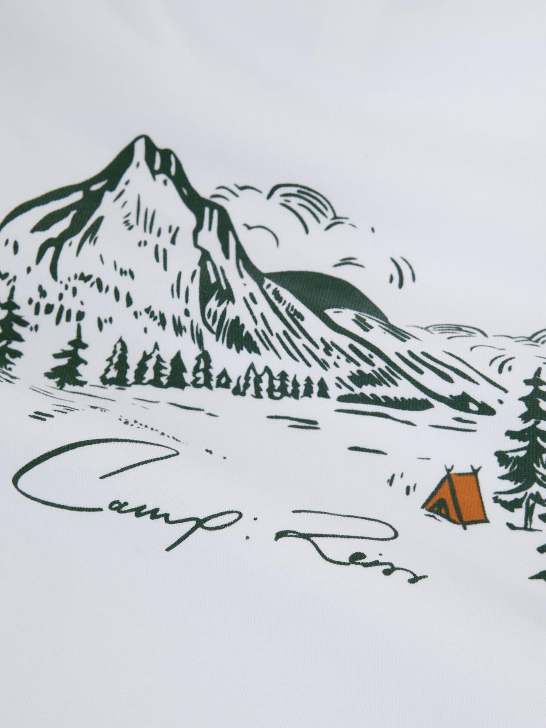 Reiss T-Shirts | Ivan Cotton Crew Neck Motif T-Shirt Ecru - Children