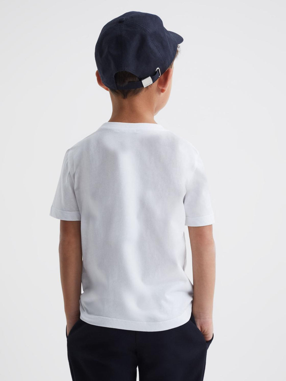 Reiss T-Shirts | Jude Motif Crew Neck T-Shirt White - Children